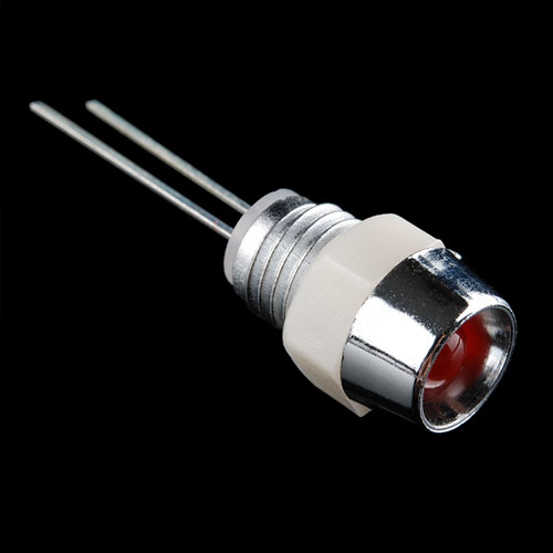 LED Holder Silver Finish - 5mm - Click Image to Close