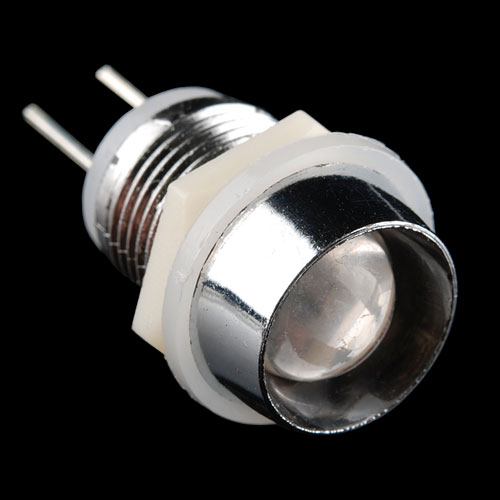 LED Holder Silver Finish - 10mm - Click Image to Close