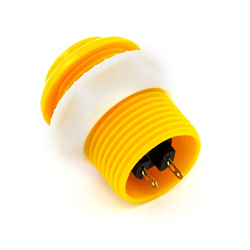 Push Button 33mm - Yellow - Click Image to Close