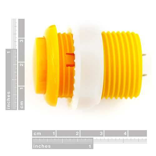 Push Button 33mm - Yellow - Click Image to Close