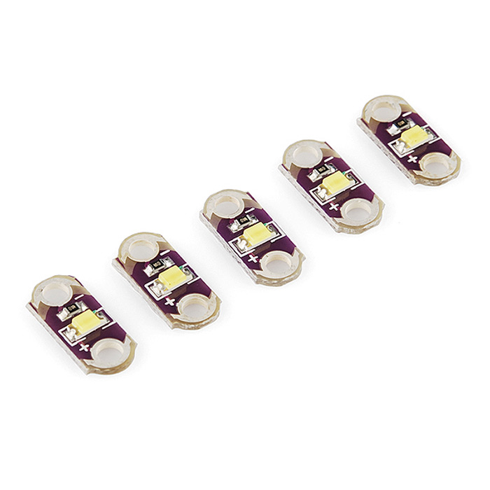 Retired - LilyPad LED White (5pcs) - Click Image to Close