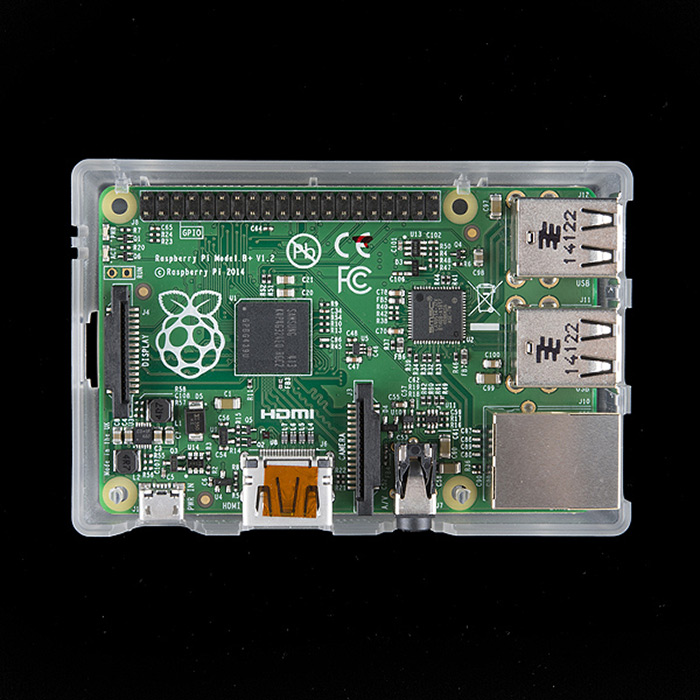 Retired - Raspberry Pi - Model B+ Enclosure (Clear) - Click Image to Close