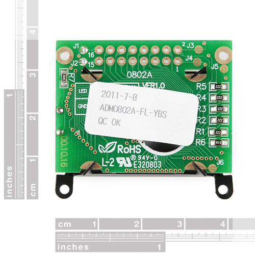 Basic 8x2 Character LCD - Black on Green 5V - Click Image to Close