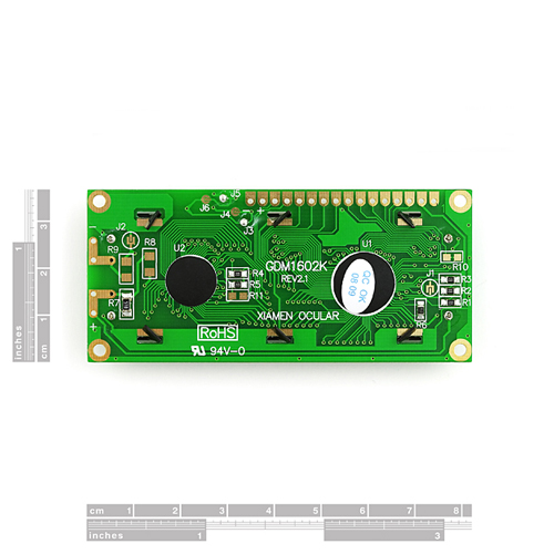 Basic 16x2 Character LCD - Black on Green 5V - Click Image to Close