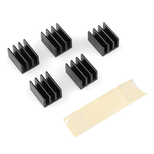Retired - Small Heatsink with Thermal Tape (pack of 5) - Click Image to Close