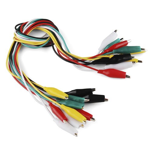 Alligator Test Leads - Multicolored 10 Pack - Click Image to Close