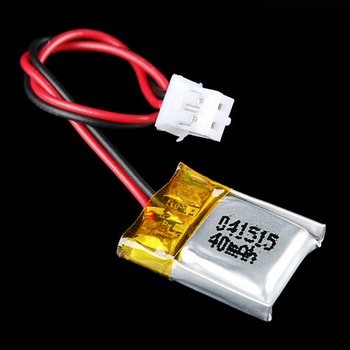 Polymer Lithium Ion Battery - 40mAh - Click Image to Close