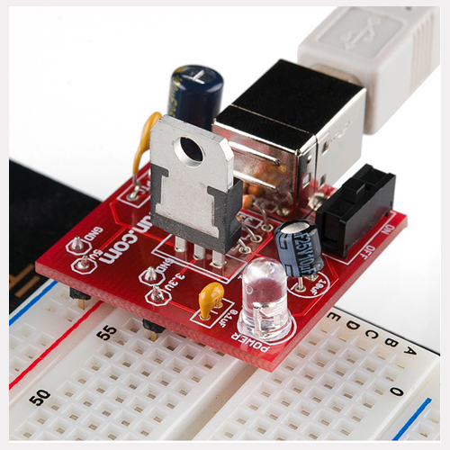 Breadboard Power Supply USB - 5V/3.3V - Click Image to Close