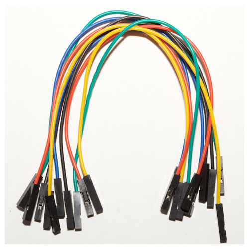 Jumper Wires Premium 6" F/F Pack of 10 - Click Image to Close