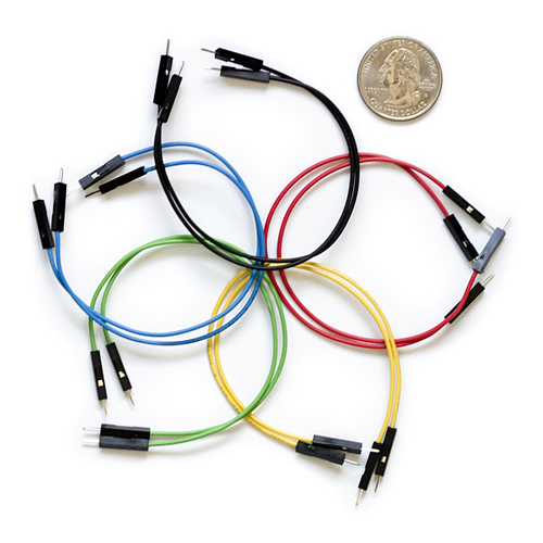Jumper Wires Premium 6" M/M Pack of 10 - Click Image to Close