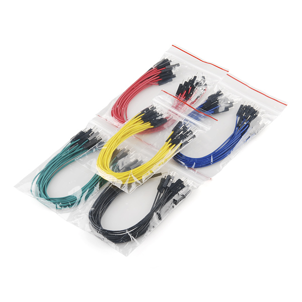 Jumper Wires Premium 6" M/M Pack of 100 - Click Image to Close
