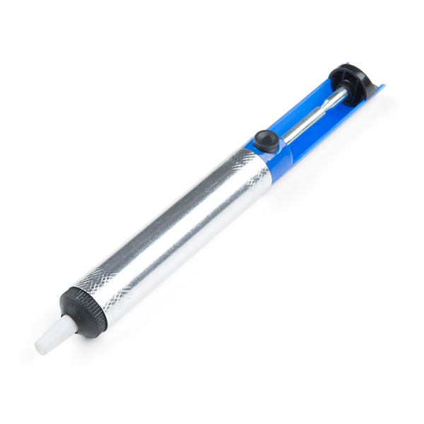 Solder Vacuum Silver Aluminum Body Blue Plastic Top - Click Image to Close