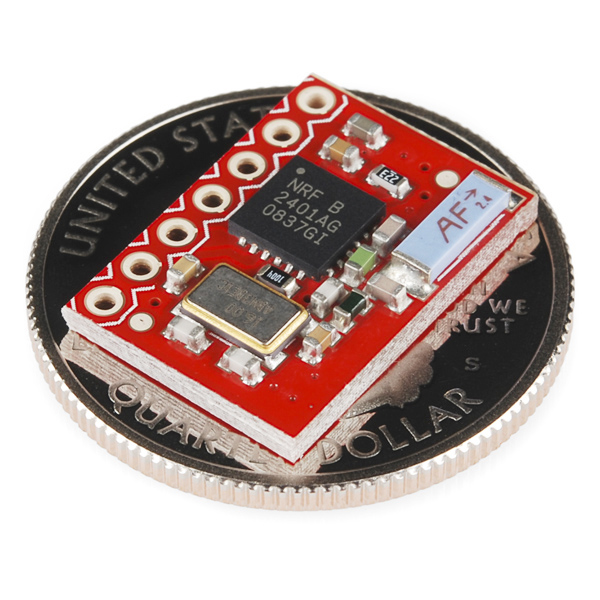 SparkFun Transceiver Breakout - nRF2401A (Chip Antenna) - Click Image to Close