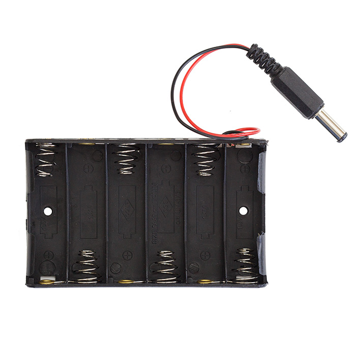 6AA Battery Holder - With DC Plug - Click Image to Close