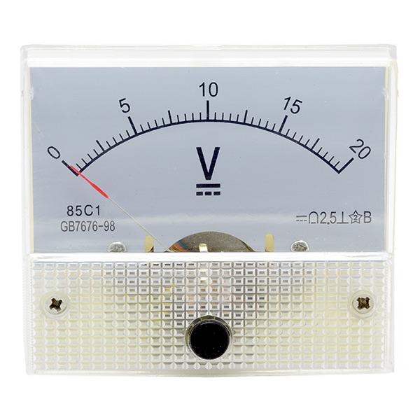 Analog Volt Meter (0-20v DC) - Click Image to Close