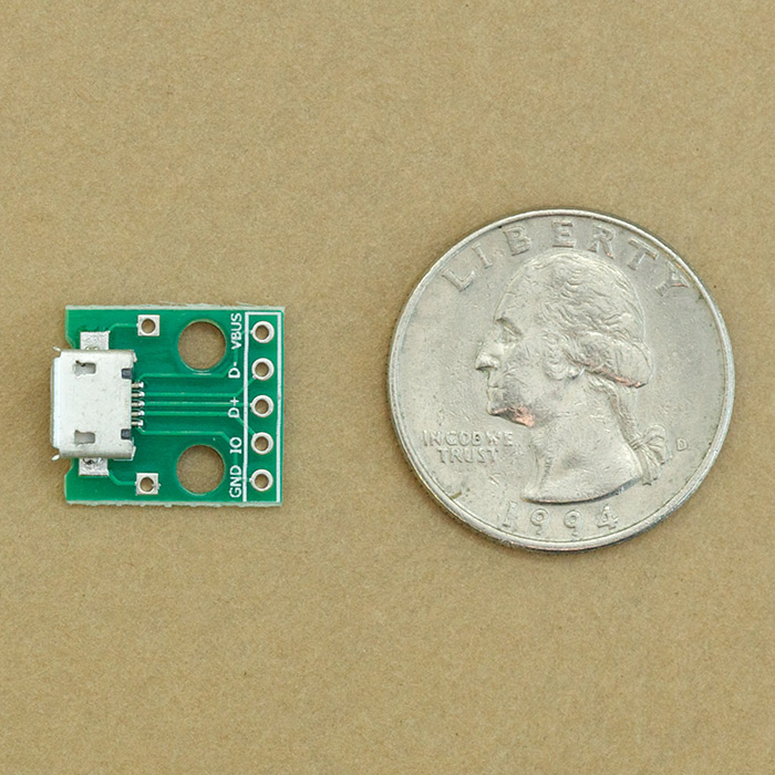 USB micro B Breakout Board - Click Image to Close