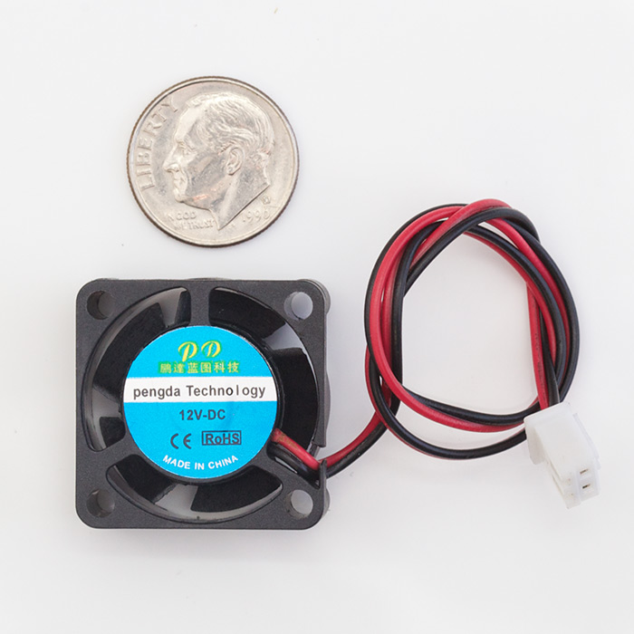 12V Cooling Fan - 25mm x 25mm x 10mm - Click Image to Close
