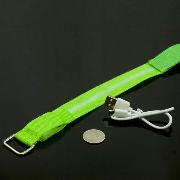 Rechargeable LED Safety Band - BLUE - Click Image to Close