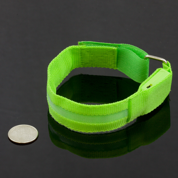Rechargeable LED Safety Band - GREEN - Click Image to Close