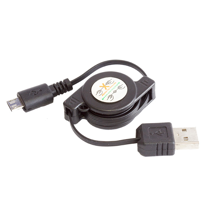 USB A to MicroB Recoil Cable - Click Image to Close