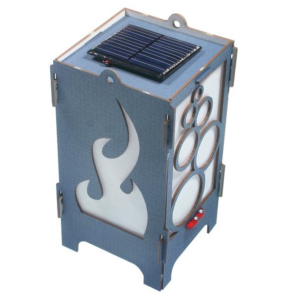Retired - Solarbotics PumLantern Kit - CURVES - BLUE - Click Image to Close