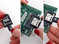 Low-Profile microSD card adapter for Raspberry Pi
