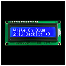 2x16 Texte blanc rétro-éclairage bleu avec