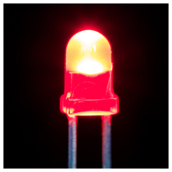 3 mm LED ROUGE - Paquet de 25
