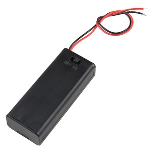 Support de pile - 2xAAA avec couvercle et interrupteur