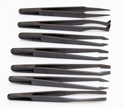 Anti Static ESD Plastic Tweezers (Set of 7)