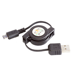 USB A to MicroB Recoil Cable